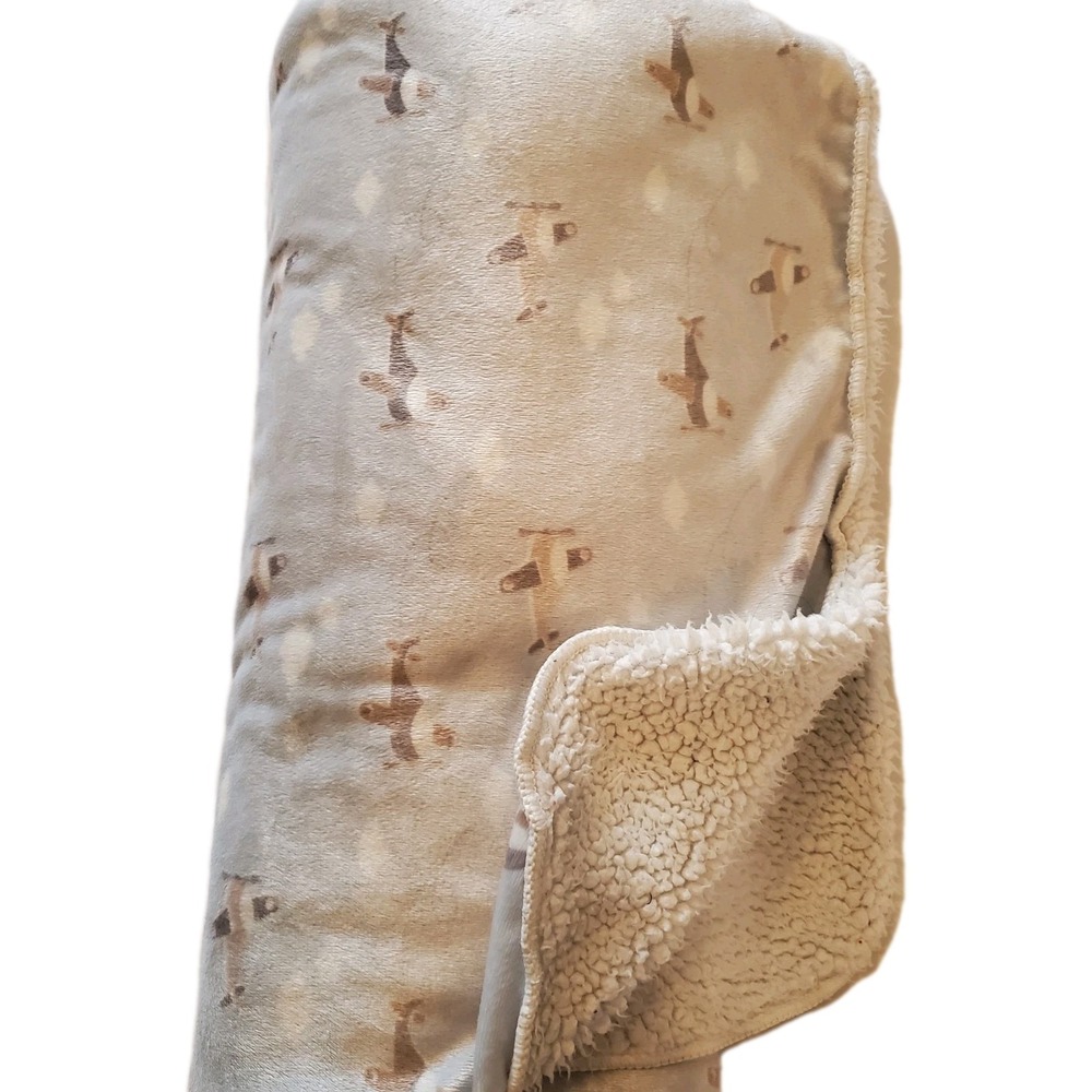 SL Home Fashions Baby Blanket Airplanes Helicopter‎ Clouds Green Grey Sherpa